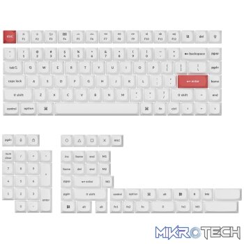 Keychron Double Shot PBT OSA Full Keycap Set - Black/White