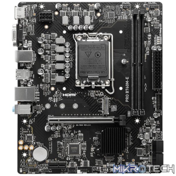 MSI B760M-E PRO DDR5 LGA1700 M-ATX Motherboard - Image 2