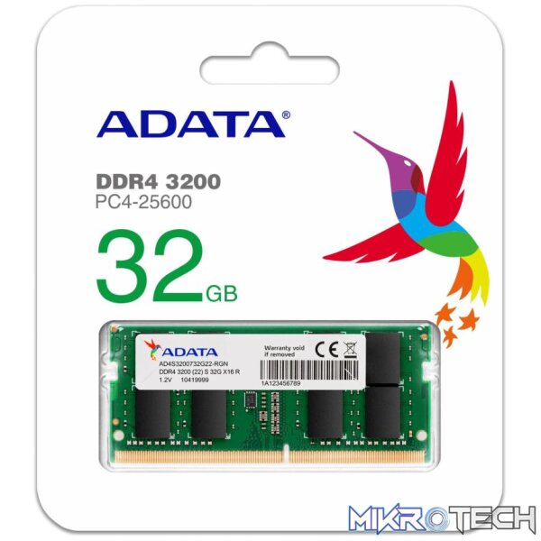 ad4s320032g22-bgn Adata 32Gb Ddr4 3200 Sodimm - Image 1