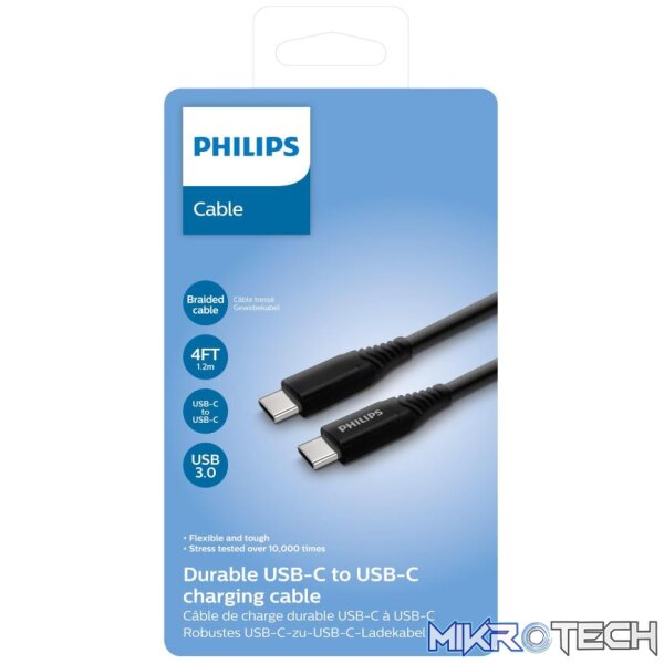 dlc5204c-00 Philips Braided Usb-C To Usb-C Cable - Image 1