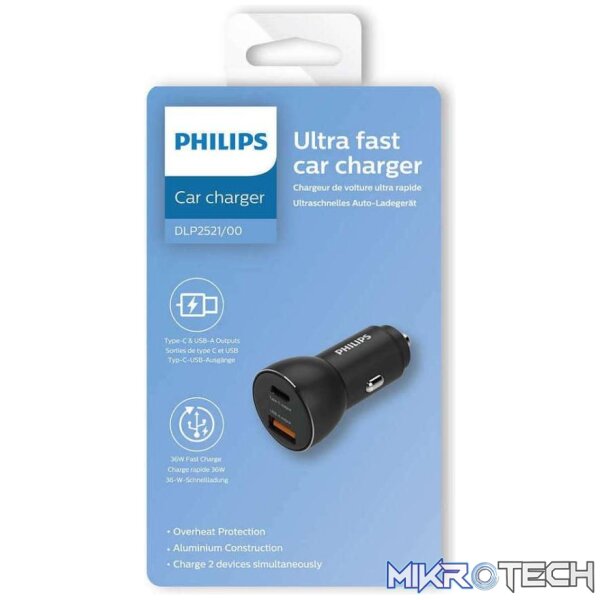 dlp2521-00-2 Philips Dual Port Car 1C 1A Ports - Image 1