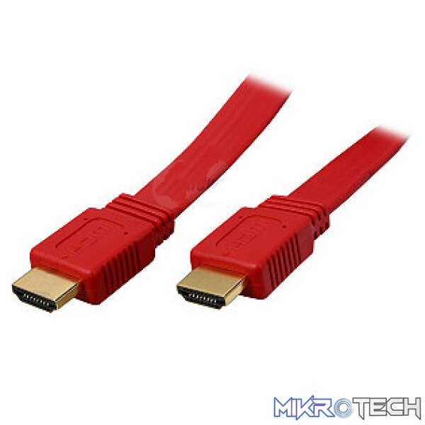 hdm25-0m-red Hdmi M-M 25M(Ver 1.4) Red Flat - Image 1