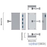 Orico 4 Port Usb3.0 Clip-Type Hub Alumin