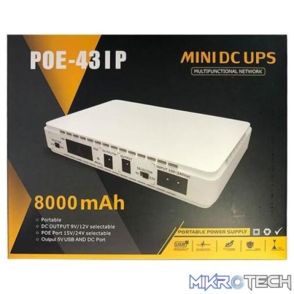 mups1-2 Poe 17W Mini Ups 8800Mah - Image 1
