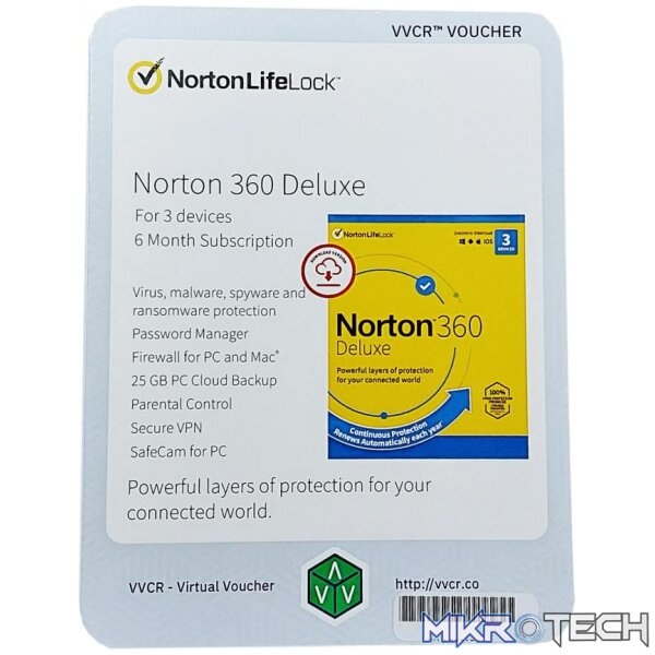 n3603d6m Norton 360 Deluxe 3Device 6Months - Image 1