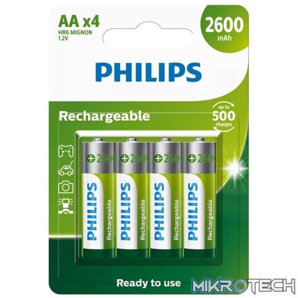 r6b4rtu260-40 Aa 2600Mah 4 Pack Rechargeable - Image 1