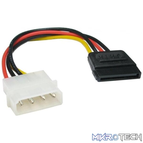 satapower-2 Power Cable - Molex To 1X Sata 10 Cm - Image 1
