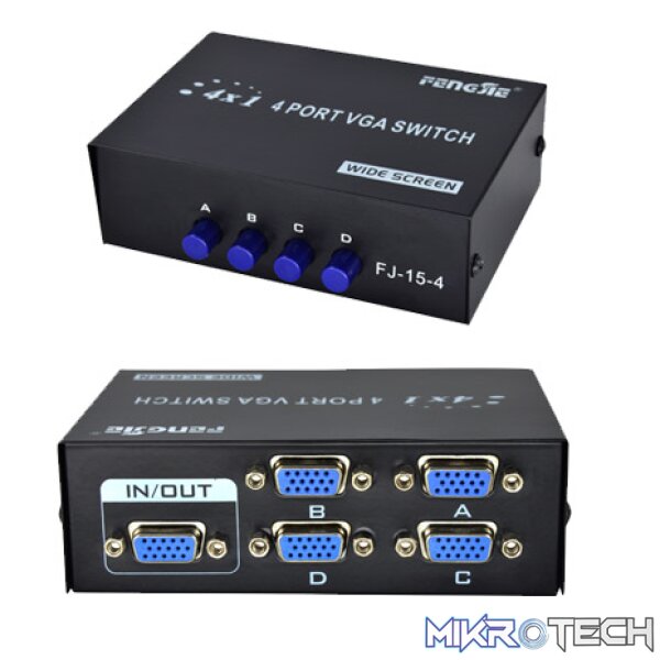vgaswi 4 Port Vga Switch 4 In 1 Out - Image 1