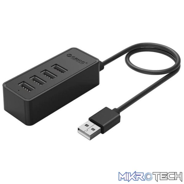 w5p-u2-030-bk-bp Orico Hub Usb2.0 4Xusb 30Cm Bk - Image 1
