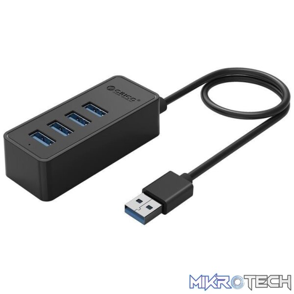 w5p-u3-030-bk-bp Orico Hub 3.0 Usb3.0 4Xusb 30Cm Bk - Image 1