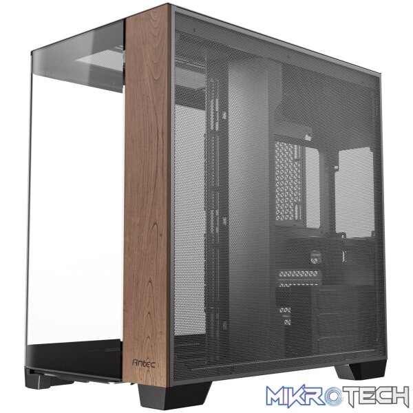Antec C8 Curved Wood E-ATX | ATX | Micro-ATX | ITX Dual Chamber Gaming Chassis - Black - Image 3