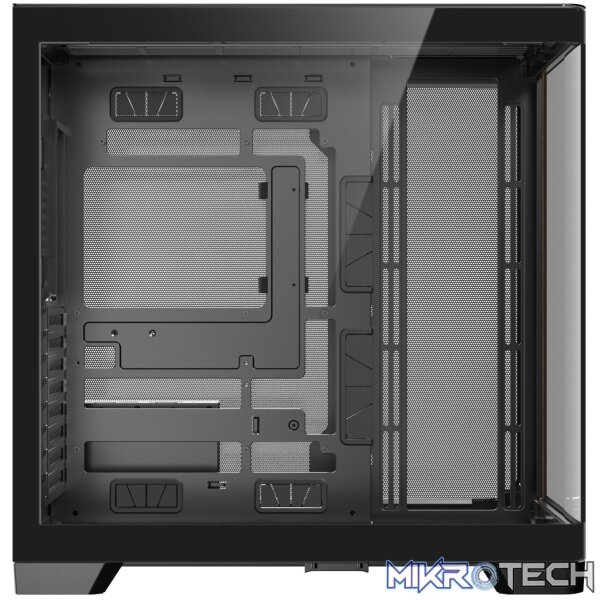 Antec C8 Curved Wood E-ATX | ATX | Micro-ATX | ITX Dual Chamber Gaming Chassis - Black - Image 4