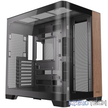 Antec C8 Curved Wood E-ATX | ATX | Micro-ATX | ITX Dual Chamber Gaming Chassis - Black
