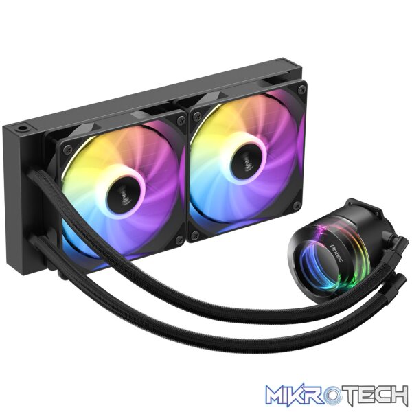 Antec VORTEX LUM 240 ARGB AIO CPU Liquid Cooler – Black - Image 3