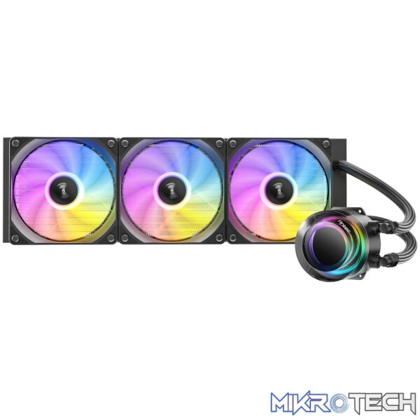 Antec VORTEX LUM 360 ARGB AIO CPU Liquid Cooler - Black - Image 2