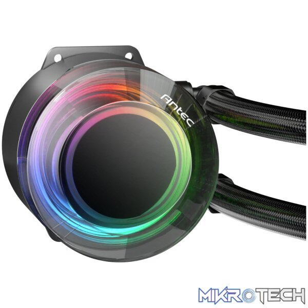 Antec VORTEX LUM 360 ARGB AIO CPU Liquid Cooler - Black - Image 4