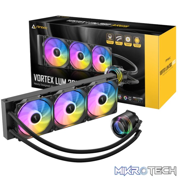 Antec VORTEX LUM 360 ARGB AIO CPU Liquid Cooler - Black Antec VORTEX LUM 360 ARGB AIO CPU Liquid Cooler - Black