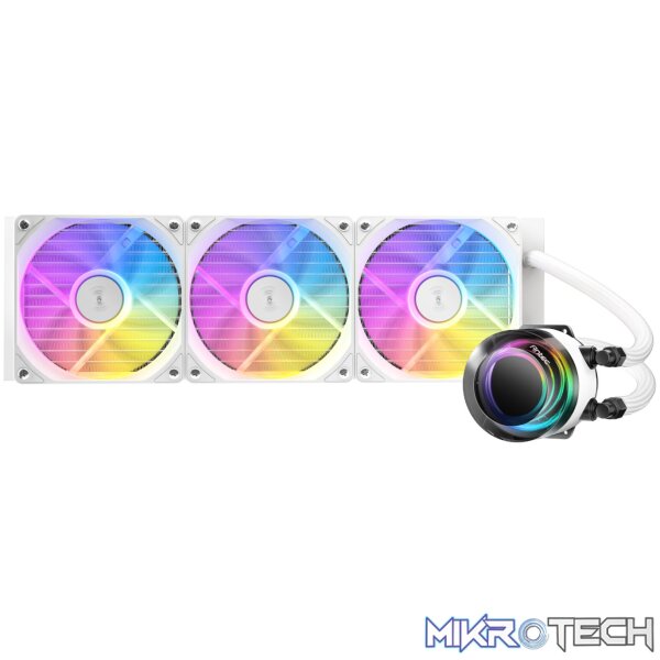 Antec VORTEX LUM 360 ARGB AIO CPU Liquid Cooler - White - Image 2