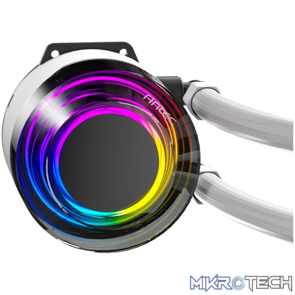 Antec VORTEX LUM 360 ARGB AIO CPU Liquid Cooler - White - Image 4