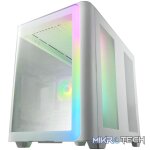 FSP M580 ARGB ATX Mid Tower Gaming Chassis - White - Image 2