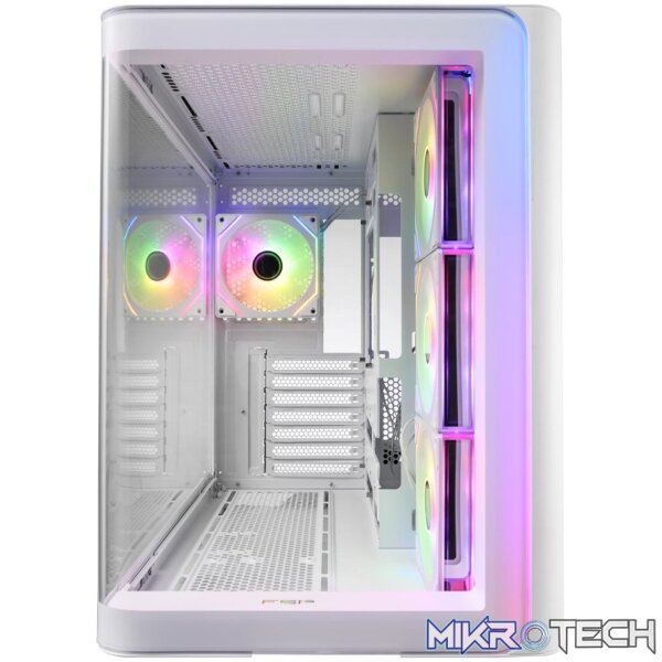 FSP M580 ARGB ATX Mid Tower Gaming Chassis - White - Image 3
