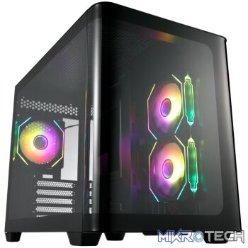 FSP S380 ARGB M-ATX Mid Tower Gaming Chassis - Black