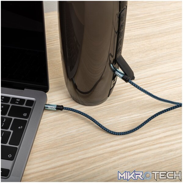 Gizzu 3.5mm AUX Cable 1.5m - Black/Blue - Image 3