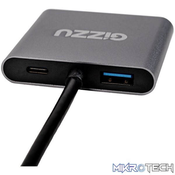 Gizzu 4-in-1 Type-C to Dual HDMI Hub - Image 3