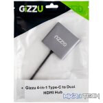 Gizzu 4-in-1 Type-C to Dual HDMI Hub - Image 5