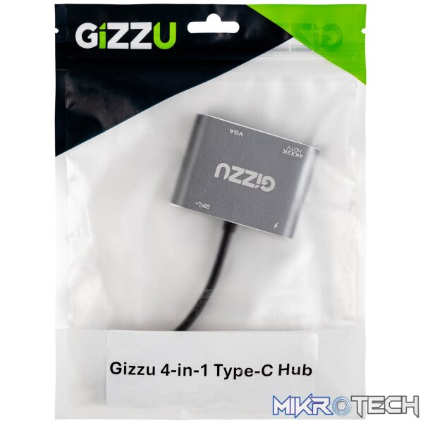 Gizzu 4-in-1 Type-C to HDMI/VGA/USB3.0 Hub - Image 4