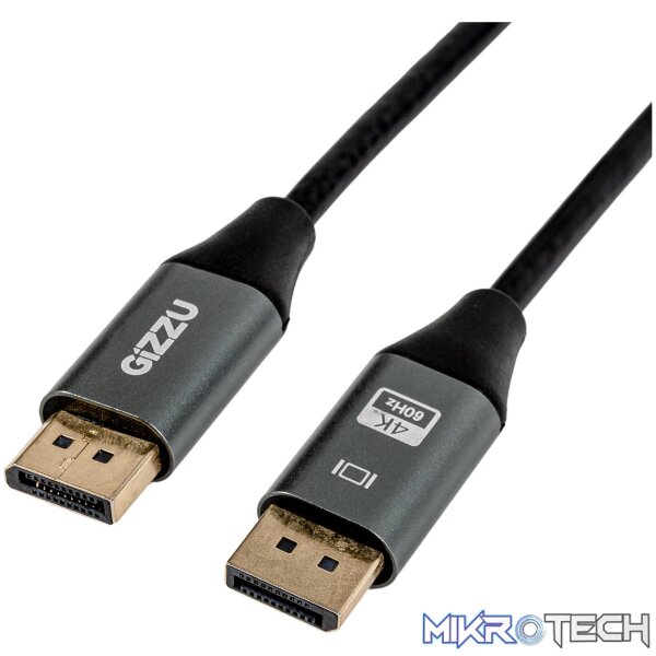 Gizzu 4K60Hz DisplayPort to DisplayPort Cable 1.5M Gizzu 4K60Hz DisplayPort to DisplayPort Cable 1.5M