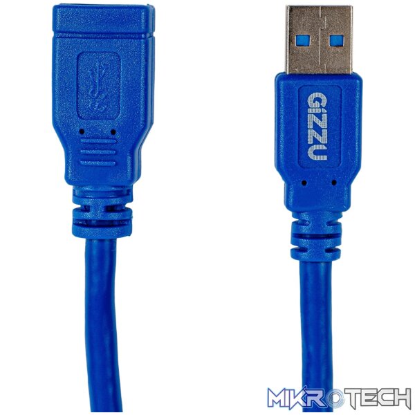 Gizzu USB 3.0 Extension Cable 5m - Blue - Image 2