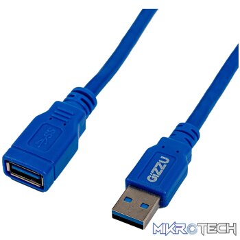 Gizzu USB 3.0 Extension Cable 5m - Blue