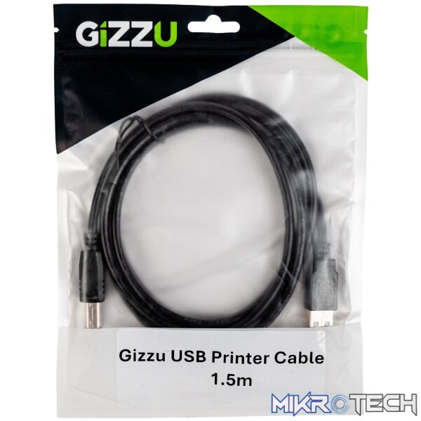 Gizzu USB2.0 Printer Cable 1.5M - Image 3