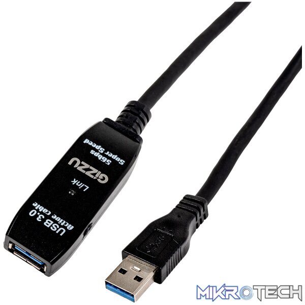 Gizzu USB3.0 Active Extension Cable 10m Gizzu USB3.0 Active Extension Cable 10m