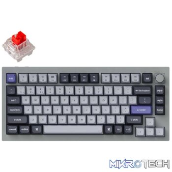 Keychron Q1 Pro 75% Red K Pro Switches RGB Wireless Keyboard - Grey