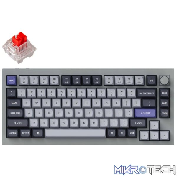 Keychron Q1 Pro 75% Red K Pro Switches RGB Wireless Keyboard - Grey Keychron Q1 Pro 75% Red K Pro Switches RGB Wireless Keyboard - Grey