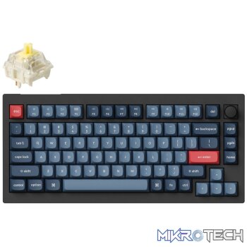 Keychron V1 Max QMK/VIA Wireless Custom Mechanical Keyboard | BANANA Switches – Black