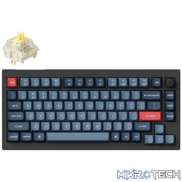 Keychron V1 Max QMK/VIA Wireless Custom Mechanical Keyboard | BANANA Switches – Black Keychron V1 Max QMK/VIA Wireless Custom Mechanical Keyboard | BANANA Switches – Black