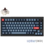 Keychron V1 Max QMK/VIA Wireless Custom Mechanical Keyboard | BROWN Switches – Black