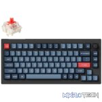 Keychron V1 Max QMK/VIA Wireless Custom Mechanical Keyboard | RED Switches - Black