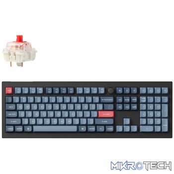 Keychron V6 Max QMK/VIA RED Wireless Custom Mechanical Keyboard | RED Switch - Black