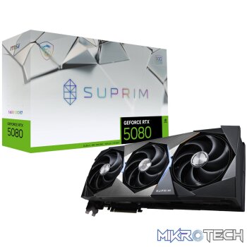 MSI GeForce RTX 5080 SUPRIM SOC 16G Graphics Card