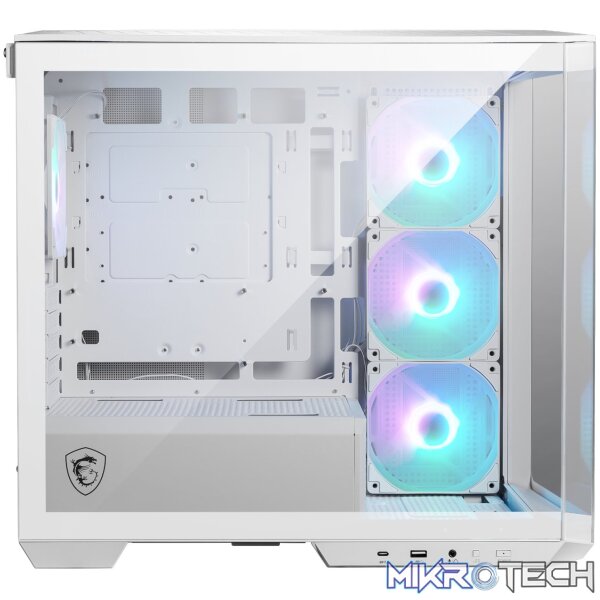MSI MAG PANO M100R PZ M-ATX ARGB Gaming Chassis - White - Image 4