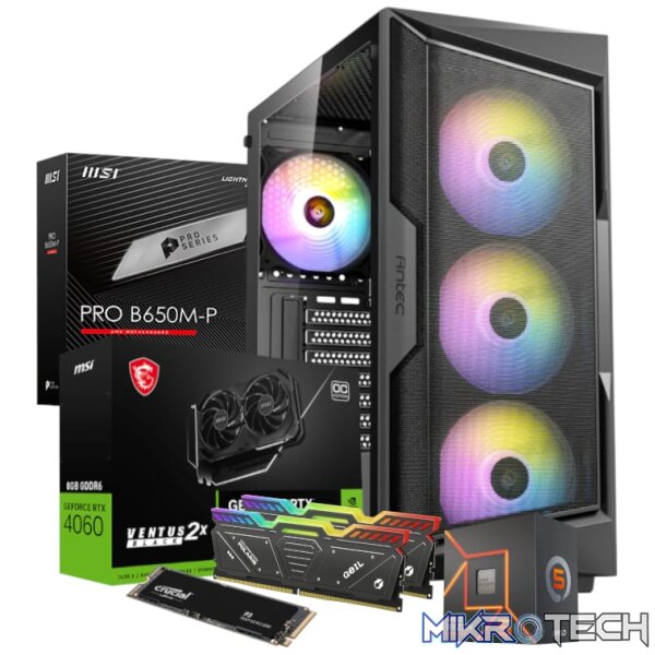 PCBuilder AMD Ryzen 5 7600 SPECIALIST Windows 11 Gaming PC - Image 2