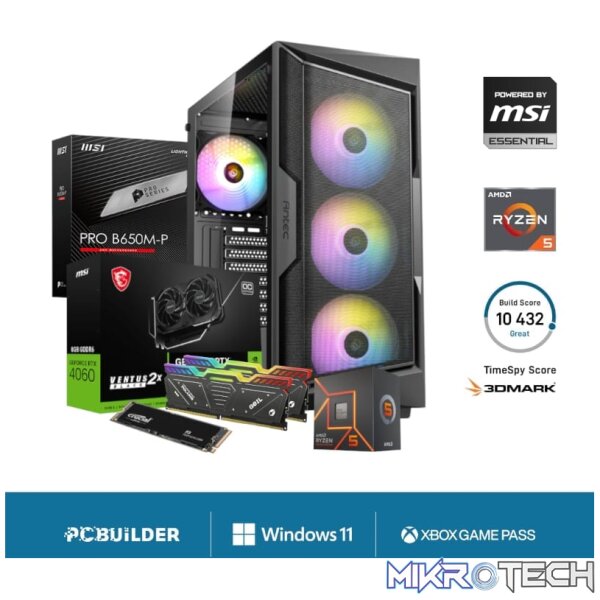 PCBuilder AMD Ryzen 5 7600 SPECIALIST Windows 11 Gaming PC PCBuilder AMD Ryzen 5 7600 SPECIALIST Windows 11 Gaming PC