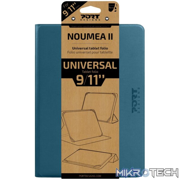 Port Designs Noumea II Universal 9/11" Tablet Folio – Blue - Image 2