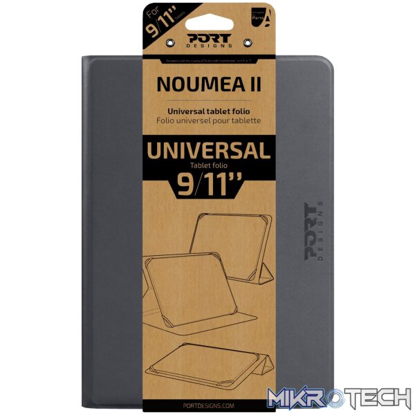 Port Designs Noumea II Universal 9/11" Tablet Folio – Grey - Image 2