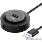UGREEN 4-IN 1 USB 2.0 Hub (20777) - Black