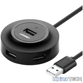 UGREEN 4-IN 1 USB 2.0 Hub (20777) - Black